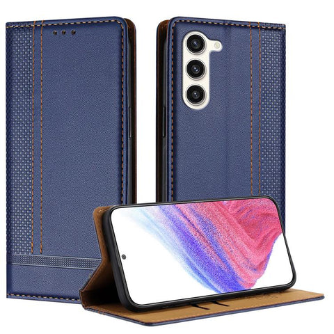 Stitching Design Scratch-Resistant Vegan Leather Phone Case, For Galaxy S24 5G, For Galaxy S23 FE 5G, For Galaxy S23 Ultra 5G, For Galaxy S23+ 5G, For Galaxy S23 5G