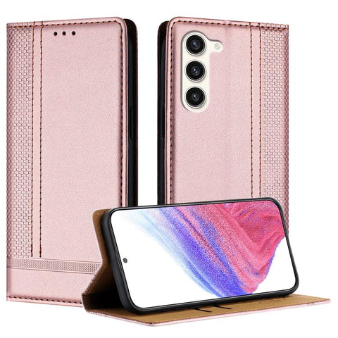 Stitching Design Scratch-Resistant Vegan Leather Phone Case, For Galaxy S24 5G, For Galaxy S23 FE 5G, For Galaxy S23 Ultra 5G, For Galaxy S23+ 5G, For Galaxy S23 5G