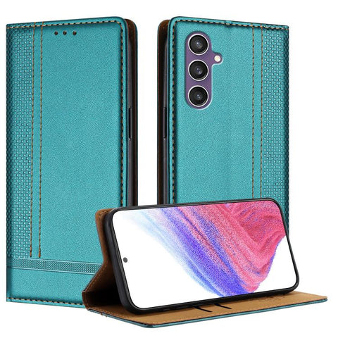 Stitching Design Scratch-Resistant Vegan Leather Phone Case, For Galaxy S24 5G, For Galaxy S23 FE 5G, For Galaxy S23 Ultra 5G, For Galaxy S23+ 5G, For Galaxy S23 5G