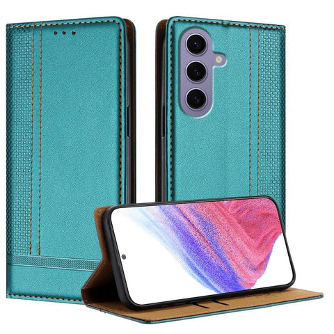 Stitching Design Scratch-Resistant Vegan Leather Phone Case, For Galaxy S24 5G, For Galaxy S23 FE 5G, For Galaxy S23 Ultra 5G, For Galaxy S23+ 5G, For Galaxy S23 5G