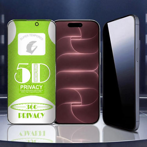 5pcs 5D Curved Easy Install Dust-proof Box 360 Privacy Tempered Glass Film, For iPhone 18 Pro, For iPhone 18 Pro Max, For iPhone 17e / 16e / 14 / 13 Pro, For iPhone 17 Pro Max, For iPhone 17 Pro, For iPhone 17 / 16 Pro, For iPhone Air                  ...