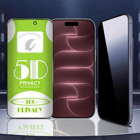 5pcs 5D Curved Easy Install Dust-proof Box 360 Privacy Tempered Glass Film with Lens Film, For iPhone 18 Pro, For iPhone 18 Pro Max, For iPhone 17e / 16e, For iPhone 17 Pro Max, For iPhone 17 Pro, For iPhone 17, For iPhone Air, For iPhone 16 Pro Max   ...