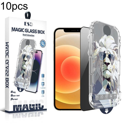 10pcs Easy Install Dust-proof Box Privacy Tempered Glass Film, For iPhone 18 Pro, For iPhone 18 Pro Max, For iPhone 17e / 16e / 14 / 13 Pro, For iPhone 17 Pro Max, For iPhone 17 Pro, For iPhone 17 / 16 Pro, For iPhone Air, For iPhone 16 Pro Max        ...