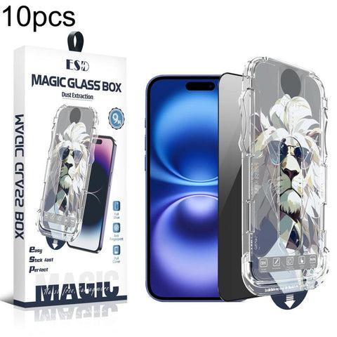 10pcs Easy Install Dust-proof Box Privacy Tempered Glass Film, For iPhone 18 Pro, For iPhone 18 Pro Max, For iPhone 17e / 16e / 14 / 13 Pro, For iPhone 17 Pro Max, For iPhone 17 Pro, For iPhone 17 / 16 Pro, For iPhone Air, For iPhone 16 Pro Max        ...