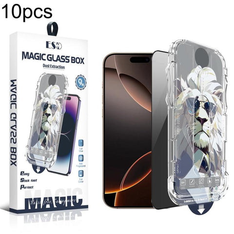 10pcs Easy Install Dust-proof Box Privacy Tempered Glass Film, For iPhone 18 Pro, For iPhone 18 Pro Max, For iPhone 17e / 16e / 14 / 13 Pro, For iPhone 17 Pro Max, For iPhone 17 Pro, For iPhone 17 / 16 Pro, For iPhone Air, For iPhone 16 Pro Max        ...