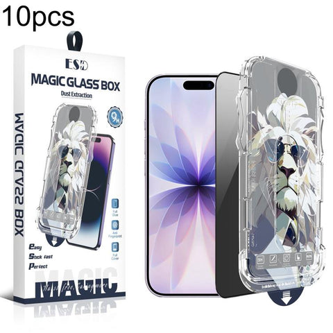 10pcs Easy Install Dust-proof Box Privacy Tempered Glass Film, For iPhone 18 Pro, For iPhone 18 Pro Max, For iPhone 17e / 16e / 14 / 13 Pro, For iPhone 17 Pro Max, For iPhone 17 Pro, For iPhone 17 / 16 Pro, For iPhone Air, For iPhone 16 Pro Max        ...