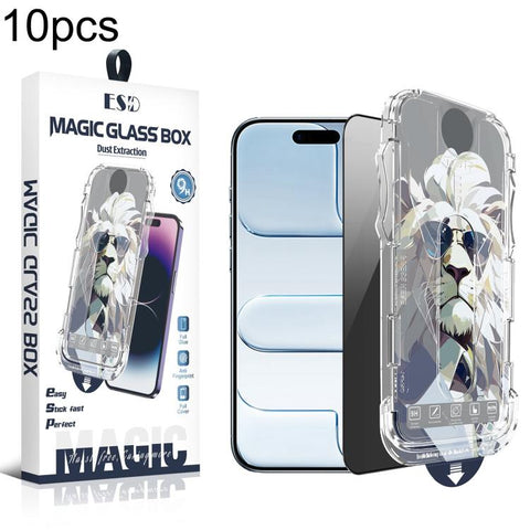 10pcs Easy Install Dust-proof Box Privacy Tempered Glass Film, For iPhone 18 Pro, For iPhone 18 Pro Max, For iPhone 17e / 16e / 14 / 13 Pro, For iPhone 17 Pro Max, For iPhone 17 Pro, For iPhone 17 / 16 Pro, For iPhone Air, For iPhone 16 Pro Max        ...