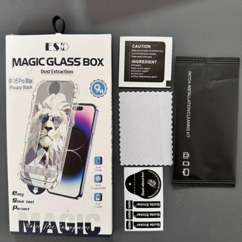 10pcs Easy Install Dust-proof Box Privacy Tempered Glass Film, For iPhone 18 Pro, For iPhone 18 Pro Max, For iPhone 17e / 16e / 14 / 13 Pro, For iPhone 17 Pro Max, For iPhone 17 Pro, For iPhone 17 / 16 Pro, For iPhone Air, For iPhone 16 Pro Max        ...