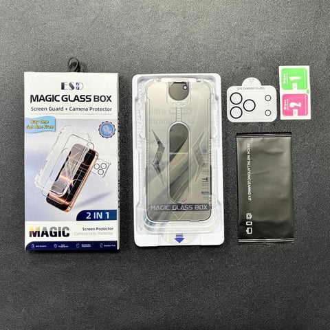 10pcs USG Easy Install Dust-proof Box Privacy Edge-to-Edge Tempered Glass Film with Lens Film, For iPhone 18 Pro, For iPhone 18 Pro Max, For iPhone 17e / 16e, For iPhone 17 Pro Max, For iPhone 17 Pro, For iPhone 17, For iPhone Air, For iPhone 16 Pro Ma...