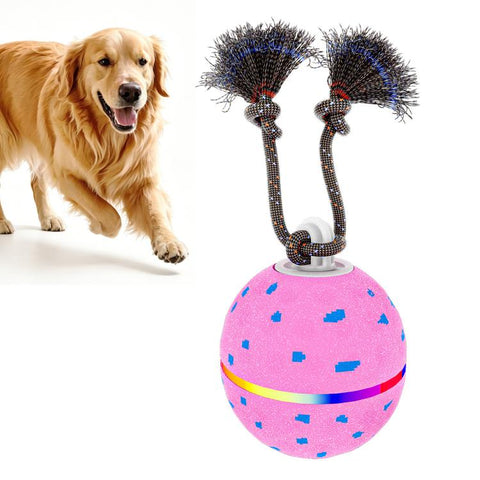 O23 Smart Automatic Pet Toy Ball Dog Training with Light & Sound & Rope, O23