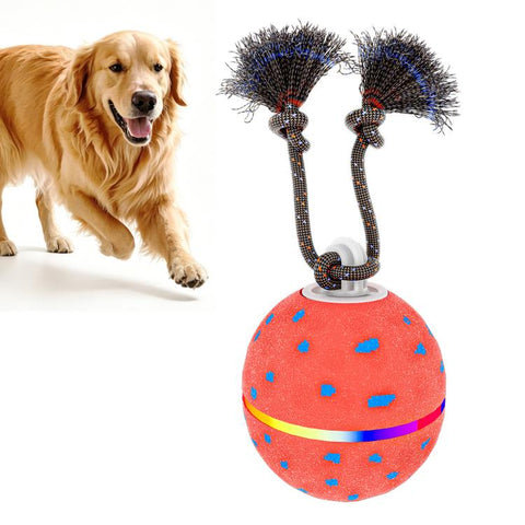 O23 Smart Automatic Pet Toy Ball Dog Training with Light & Sound & Rope, O23