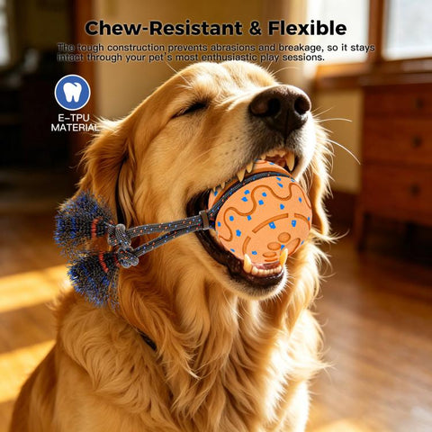 O27 Smart Automatic Pet Toy Ball Dog Training with Sound & Rope, O27