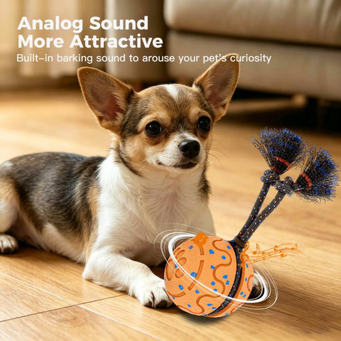 O27 Smart Automatic Pet Toy Ball Dog Training with Sound & Rope, O27