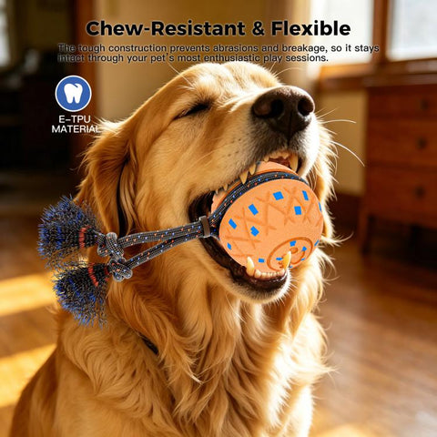 O28 Smart Automatic Pet Toy Ball Dog Training with Sound & Rope, O28