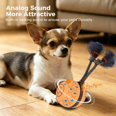 O28 Smart Automatic Pet Toy Ball Dog Training with Sound & Rope, O28