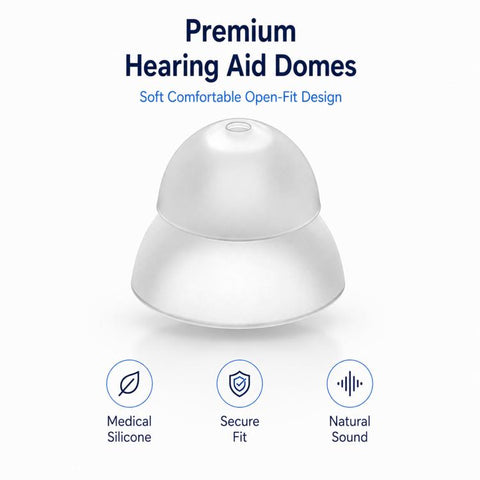 XDcase 6 Pairs Double Layer RIC and Open-Fit Power Domes Kit, L/M/S Size, For ReSound Hearing Aid