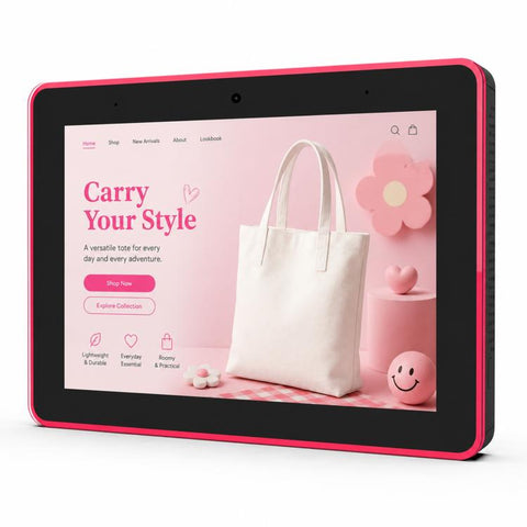 WA8059T 8 inch HD Touch Screen Digital Signage with LED, 4GB+32GB, Android 14 RK3576S Octa Core, EU Plug, US Plug, UK Plug