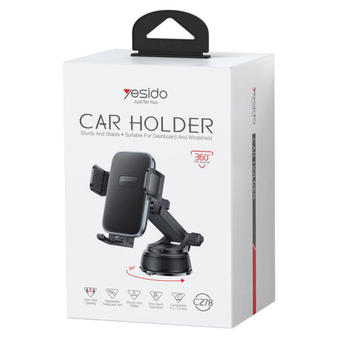 Yesido C278 Car Suction Cup Clip Phone Holder, C278
