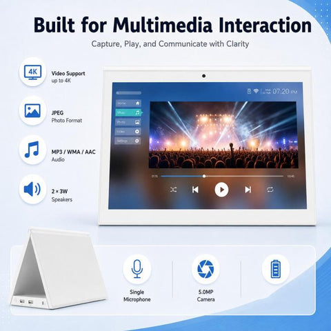 WD1028T 10.1 inch HD Dual Touch Screen Digital Signage, 2GB+16GB, Android 11 RK3568 Quad Core, EU Plug, US Plug, UK Plug