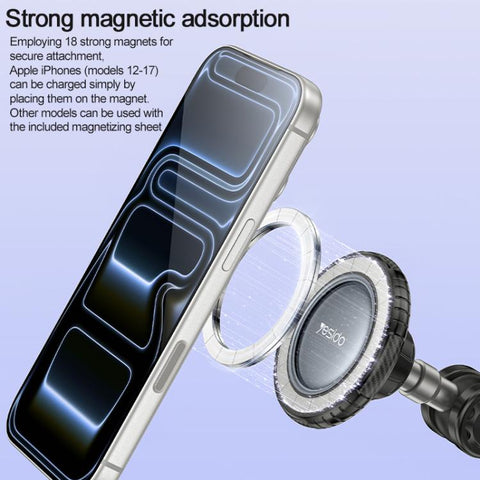 Yesido C281 Car Suction Cup Strong Magnetic Phone Shooting Holder Standard Version, C281