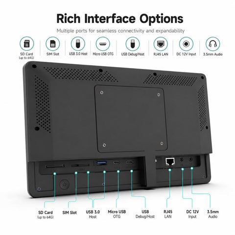 WF1036T 10.1 inch HD Touch Screen Digital Signage, 2GB+16GB, Android 11 RK3566 Quad Core, EU Plug, US Plug, UK Plug