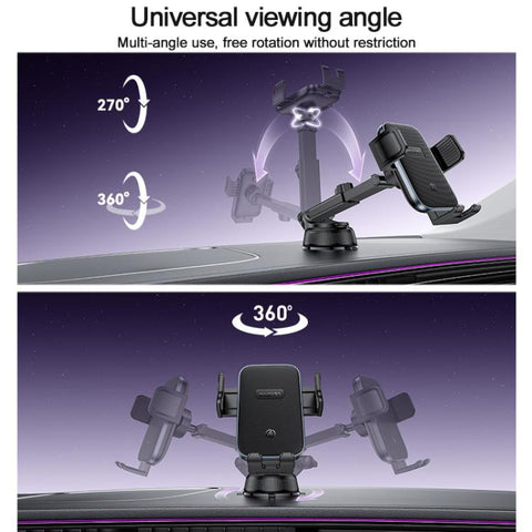 Yesido C320 15W Car Suction Cup Clip Wireless Fast Charging Phone Holder, C320