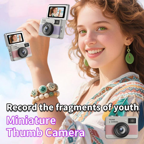 Y11 Macaron Dual-Color CCD 16X Zoom Mini Digital Camera for Kids with 180 Degree Flip Selfie Screen