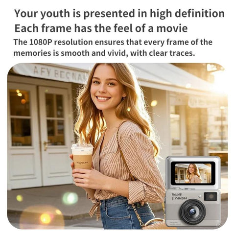 Y11 Macaron Dual-Color CCD 16X Zoom Mini Digital Camera for Kids with 180 Degree Flip Selfie Screen