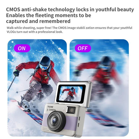 Y11 Macaron Dual-Color CCD 16X Zoom Mini Digital Camera for Kids with 180 Degree Flip Selfie Screen