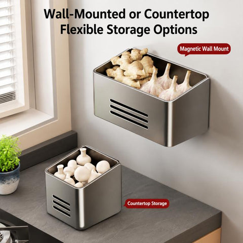 Kitchen Refrigerators No-drill Magnetic Storage Rack, 2pcs / Set, Large Box, Small Box