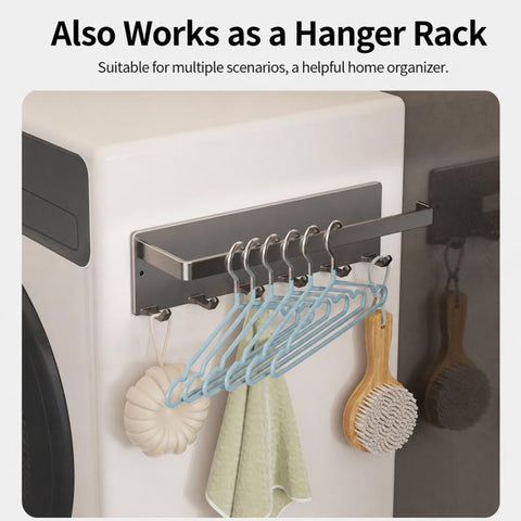 No-drill Magnetic Kitchen Paper Towel Storage Rack Holder with Hook