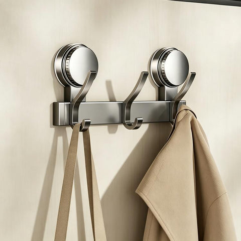 No-drill Door Back Vacuum Suction Cup Hooks Storage Rack, Upgraded Single Row 3-hook, Upgraded Single Row 4-hook, Upgraded Single Row 5-hook, Upgraded Single Row 6-hook, Upgraded Single Row 7-hook, Upgraded Single Row 8-hook, Upgraded Double Row 3-hook...