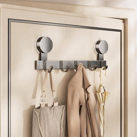 No-drill Door Back Vacuum Suction Cup Hooks Storage Rack, Upgraded Single Row 3-hook, Upgraded Single Row 4-hook, Upgraded Single Row 5-hook, Upgraded Single Row 6-hook, Upgraded Single Row 7-hook, Upgraded Single Row 8-hook, Upgraded Double Row 3-hook...