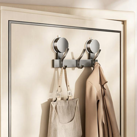 No-drill Door Back Vacuum Suction Cup Hooks Storage Rack, Upgraded Single Row 3-hook, Upgraded Single Row 4-hook, Upgraded Single Row 5-hook, Upgraded Single Row 6-hook, Upgraded Single Row 7-hook, Upgraded Single Row 8-hook, Upgraded Double Row 3-hook...