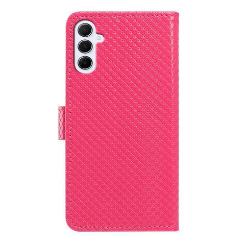Mirrored Buckle Vegan Leather Phone Case with Small Black Cord, For Galaxy A56 5G, For Galaxy A26 5G, For Galaxy A36 5G, For Galaxy A16 4G / 5G