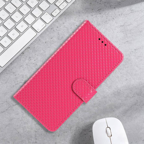 Mirrored Buckle Vegan Leather Phone Case with Small Black Cord, For Galaxy A56 5G, For Galaxy A26 5G, For Galaxy A36 5G, For Galaxy A16 4G / 5G