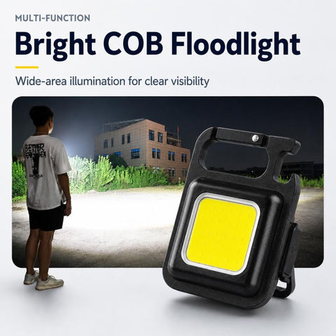 Portable Keychain Camping Light Mini COB LED Flashlight, 150mAh, 200mAh, 300mAh, 500mAh, 800mAh