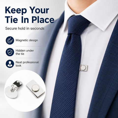 Wrinkle-resistant Automatically Fixed Shirt Magnetic Invisible Tie Clip