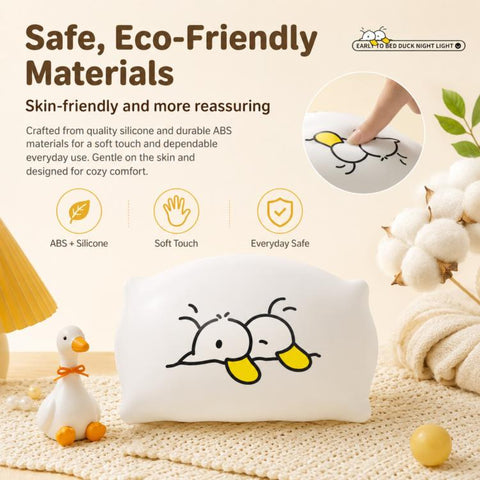 ZHL001Y Early To Bed Pillow Duck Night Light Touch Sensor Bedside Lamp