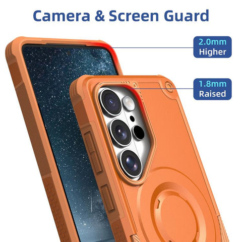 Metallic Paint Magnetic PC Hybrid TPU Phone Case, For Galaxy S26+ 5G, For Galaxy S26 Ultra 5G, For Galaxy S26 5G