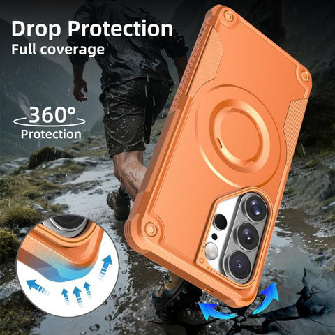 Metallic Paint Magnetic PC Hybrid TPU Phone Case, For Galaxy S26+ 5G, For Galaxy S26 Ultra 5G, For Galaxy S26 5G