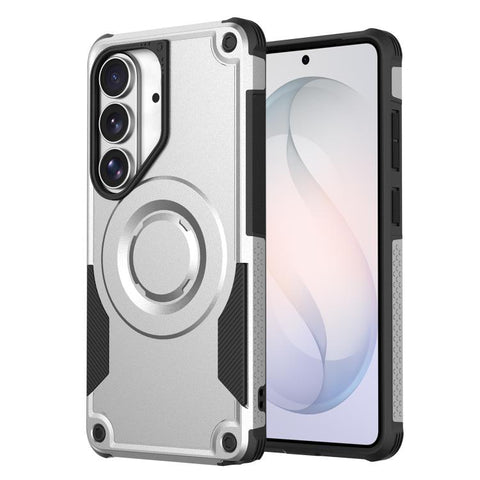 Metallic Paint Magnetic PC Hybrid TPU Phone Case, For Galaxy S26+ 5G, For Galaxy S26 Ultra 5G, For Galaxy S26 5G