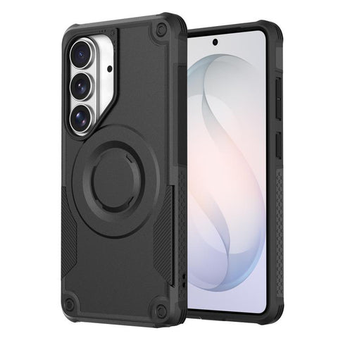 Metallic Paint Magnetic PC Hybrid TPU Phone Case, For Galaxy S26+ 5G, For Galaxy S26 Ultra 5G, For Galaxy S26 5G