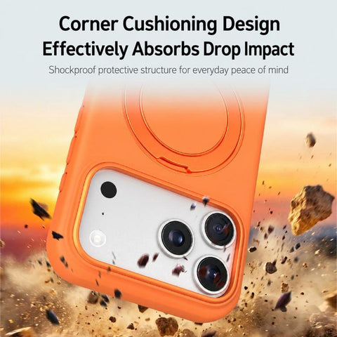 Liquid Silicone Magnetic Phone Case with Rotating Stand, For iPhone 18 Pro / 17 Pro, For iPhone 18 Pro Max / 17 Pro Max, For iPhone 17, For iPhone 16 Pro Max, For iPhone 16 Pro, For iPhone 16