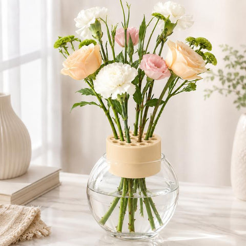 Spiral Plastic Flower Stem Holder