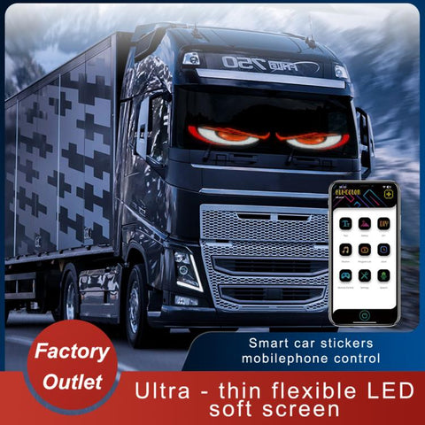 Demon Eye Car Ultra-Thin Waterproof LED Flexible Matrix Display Screen 2pcs, 16 x 32 USB set, 16 x 64 USB set, 20 x 64 USB set, 16 x 96 USB set