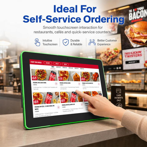 WA1059T 10.1 inch HD Touch Screen Digital Signage with Light, 4GB+32GB, Android 14 RK3576S Quad Core, US Plug, EU Plug, UK Plug