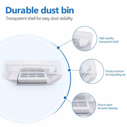 Replacement Accessories for Ecovacs DEEBOT T30 / T30 Pro / T30 Max Robot Vacuum Cleaner, Dust Box, Main Brush Cover, Mop Pad Holder