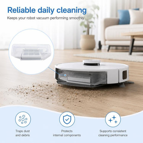 Replacement Accessories for Ecovacs DEEBOT T30 / T30 Pro / T30 Max Robot Vacuum Cleaner, Dust Box, Main Brush Cover, Mop Pad Holder