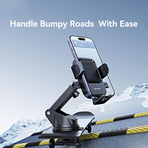 USAMS ZJ091 One-touch Car Center Console Phone Holder, ZJ091